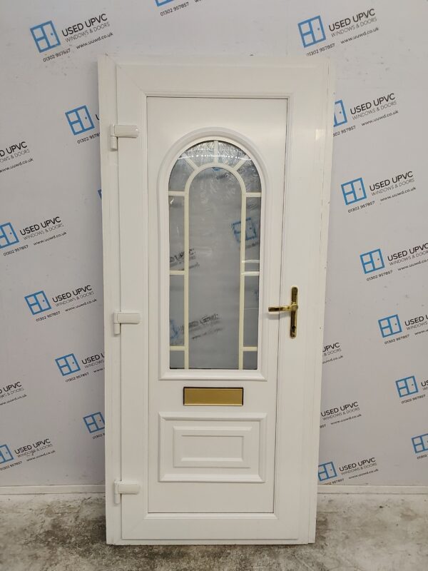 Used White Upvc Front Door 925mm x 2060mm (Reduce To 865mm) 0050 - Image 2