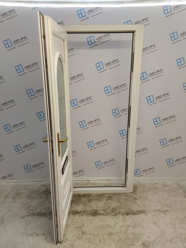 Used White Upvc Front Door 925mm x 2060mm (Reduce To 865mm) 0050 - Image 3