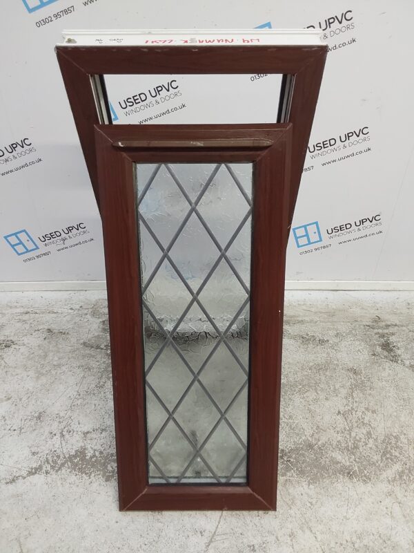 Used Rosewood Upvc Window 480mm x 1010mm C2B109 - Image 4