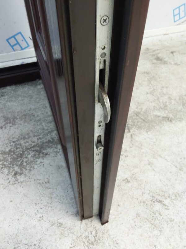 Used Rosewood Upvc Back Door 820mm x 2025mm (reduce to 800mm) 0781 - Image 6