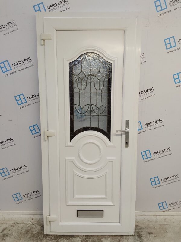 Used White Upvc Front Door 900mm x 2085mm (reduce to 875mm) 0525 - Image 2