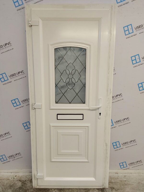 Used White Upvc Front Door 920mm x 2080mm (reduce to 880mm) 0426 - Image 2