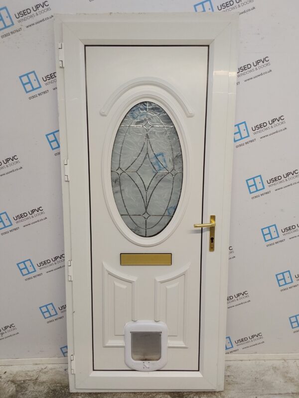 Used White Upvc Front Door 930mm x 2130mm 0211 - Image 2