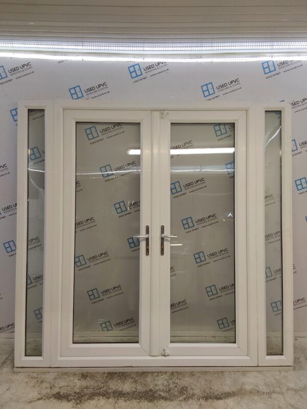 Used White Upvc French Doors And Side Panels 2125mm x 2085mm EA8 - Image 6