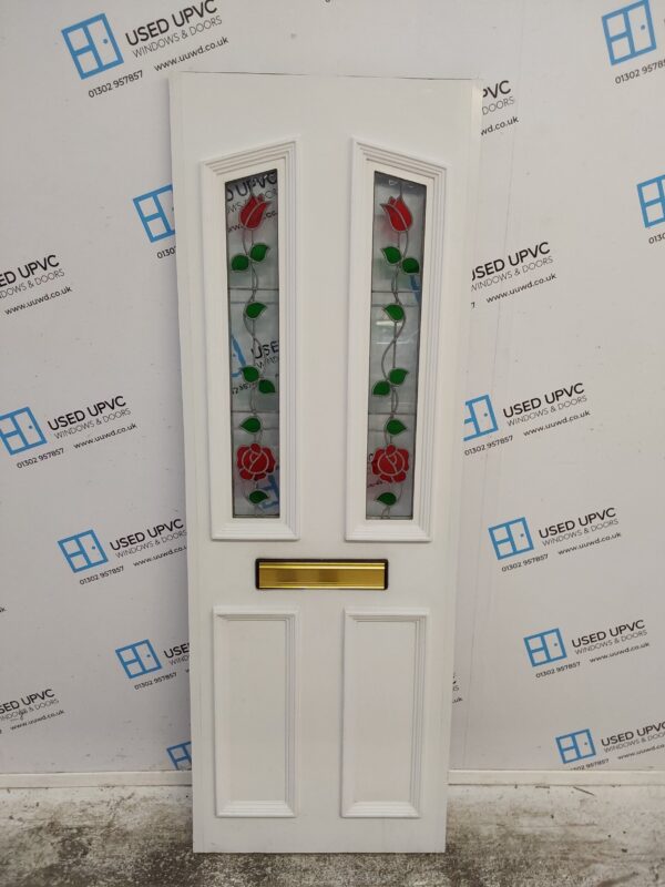 Used White Upvc Front Door Panel 616mm x 1762mm x 24mm 24UFDP003 - Image 4