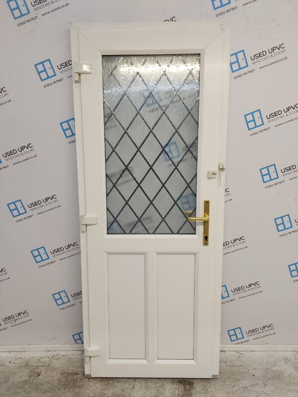 Used White Upvc Back Door 820mm x 2025mm 0706 - Image 2