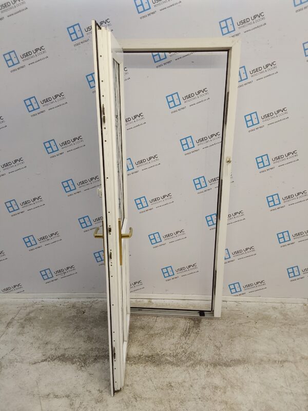 Used White Upvc Back Door 820mm x 2025mm 0706 - Image 3