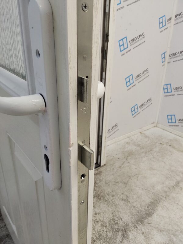 Used White Composite Back Door 890mm x 2035mm 0573 - Image 7