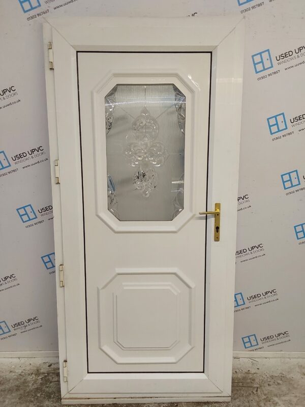 Used White Upvc Back Door 965mm x 2045mm C7D001 - Image 2