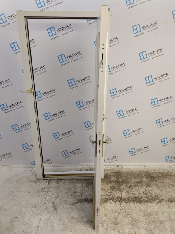 Used White Composite Back Door 940mm x 2110mm (Reduce To 890mm) C7D004 - Image 3