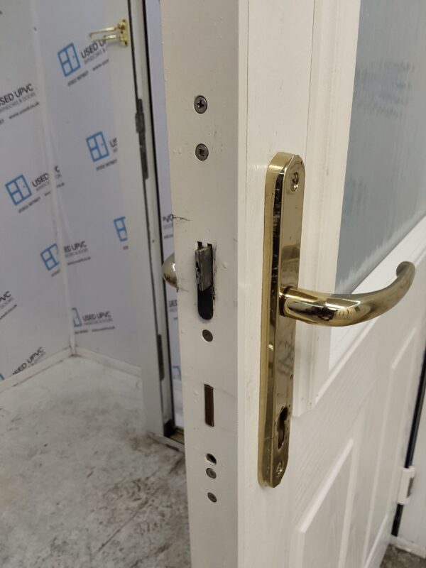 Used White Composite Back Door 940mm x 2110mm (Reduce To 890mm) C7D004 - Image 6