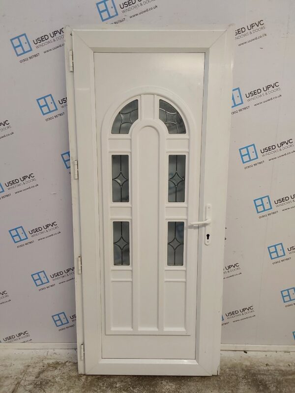 Used White Upvc Back Door 875mm x 2035mm C7D002 - Image 2