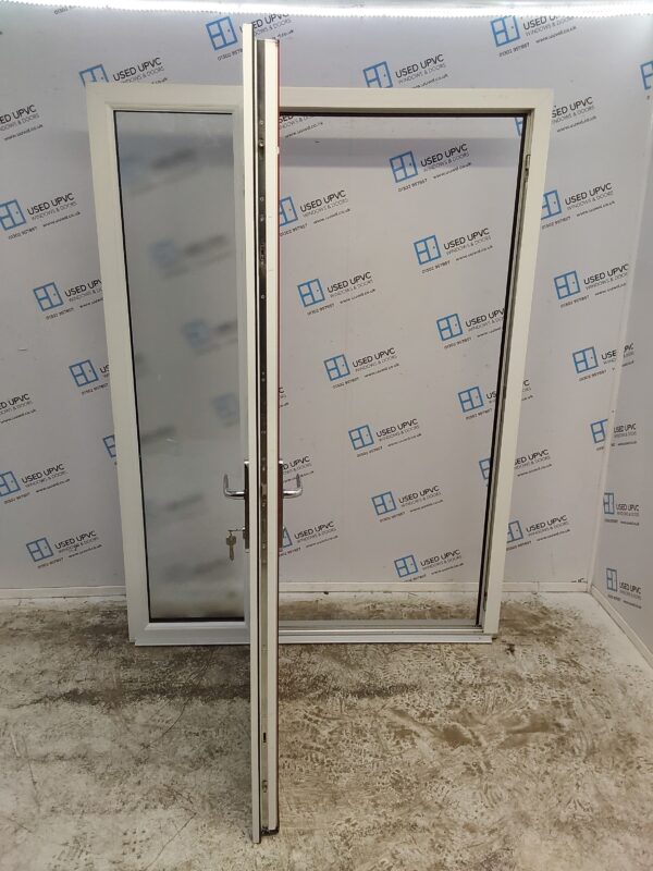 Used Red Upvc Front Door And Side Panel 1490mm x 2035mm DS008 - Image 3