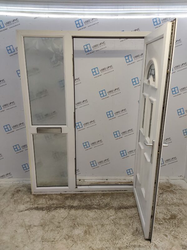 Used White Upvc Front Door And Side Panel 1520mm x 2075mm (Reduce To 1485mm) DS018 - Image 3