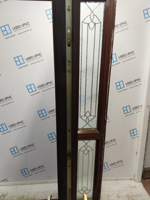 Used Woodgrain Upvc Front Door And Side Panel 1185mm x 2090mm DS019 - Image 4