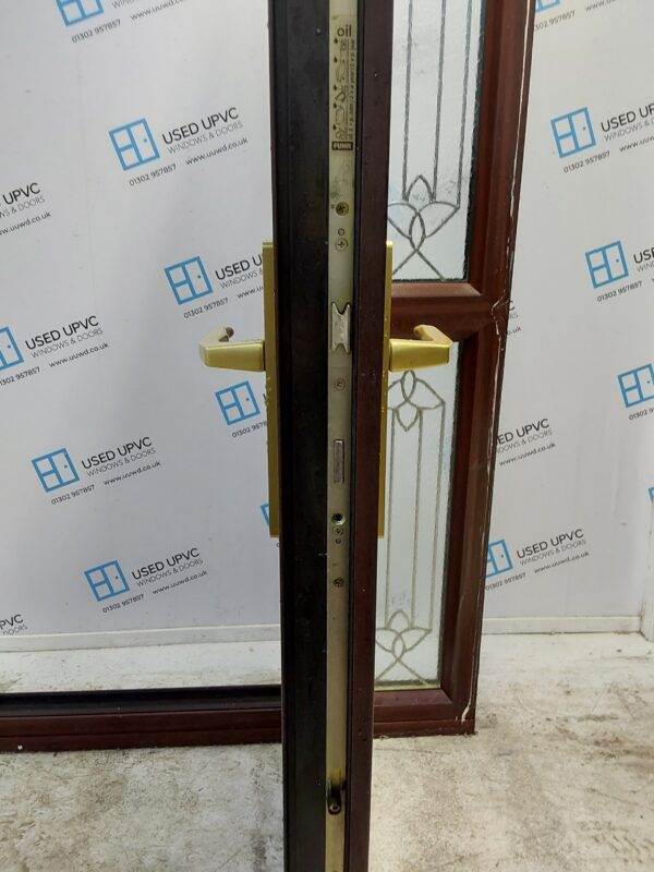 Used Woodgrain Upvc Front Door And Side Panel 1185mm x 2090mm DS019 - Image 5