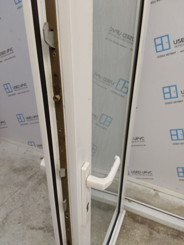 Used White Upvc Full Glass Back Door 840mm x 2100mm 0806 - Image 8