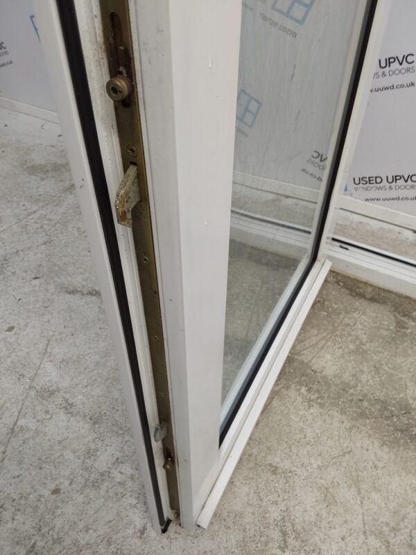 Used White Upvc Full Glass Back Door 840mm x 2100mm 0806 - Image 9