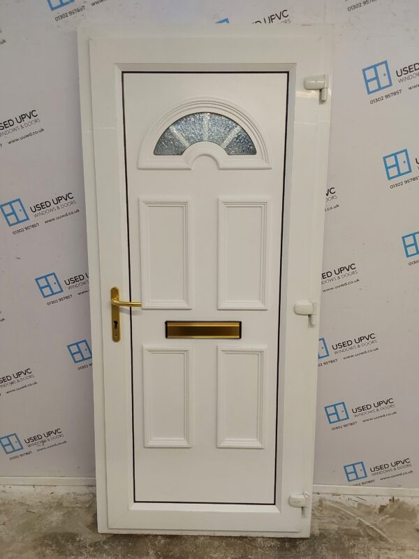 Used White Upvc Front Door 900mm x 2010mm 0456 - Image 2