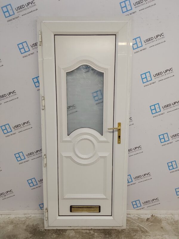 Used White Upvc Front Door 840mm x 2055mm 0486 - Image 2