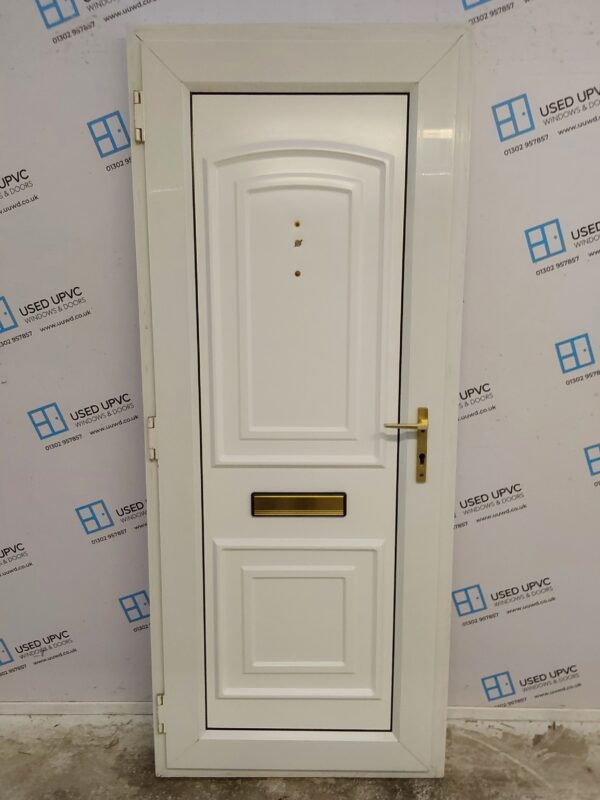 Used White Upvc Front Door 850mm x 2055mm 0050 - Image 2