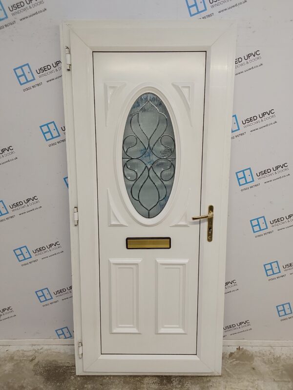 Used White Upvc Front Door 910mm x 2070mm (reduce to 895mm) C6013 - Image 2