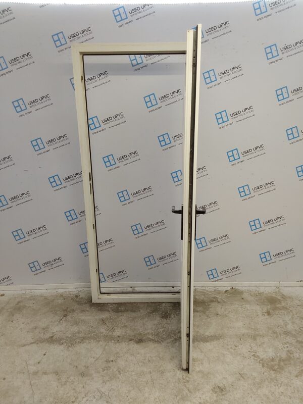 Used White Upvc Back Door 840mm x 2020mm C6045 - Image 3