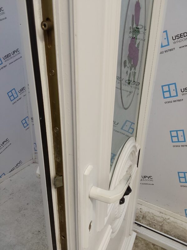 Used White Upvc Front Door And Side Panel 1370mm x 2045mm DS003 - Image 8