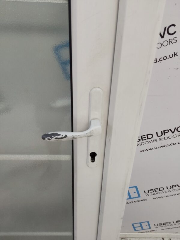 Used White Upvc Full Glass Door 915mm x 2070mm (Reduce To 2050mm) 0569 - Image 7