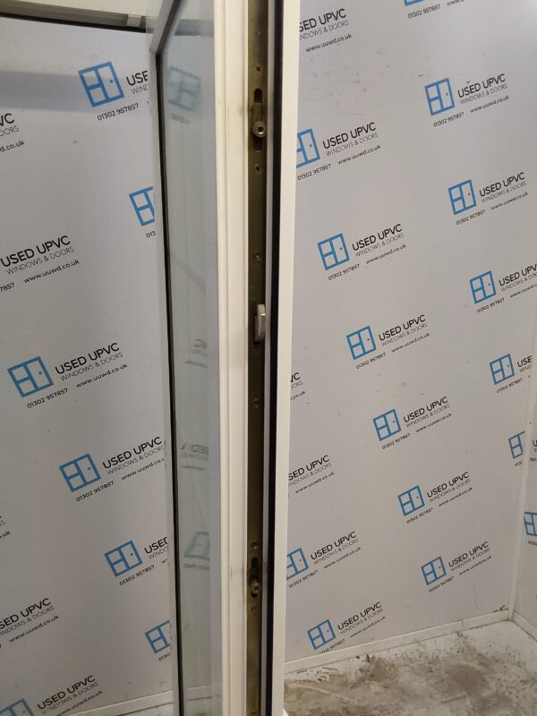 Used White Upvc Full Glass Door 915mm x 2070mm (Reduce To 2050mm) 0569 - Image 4