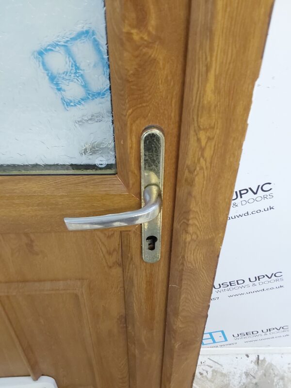 Used Oak Upvc Back Door 900mm x 2045mm 0537 - Image 7