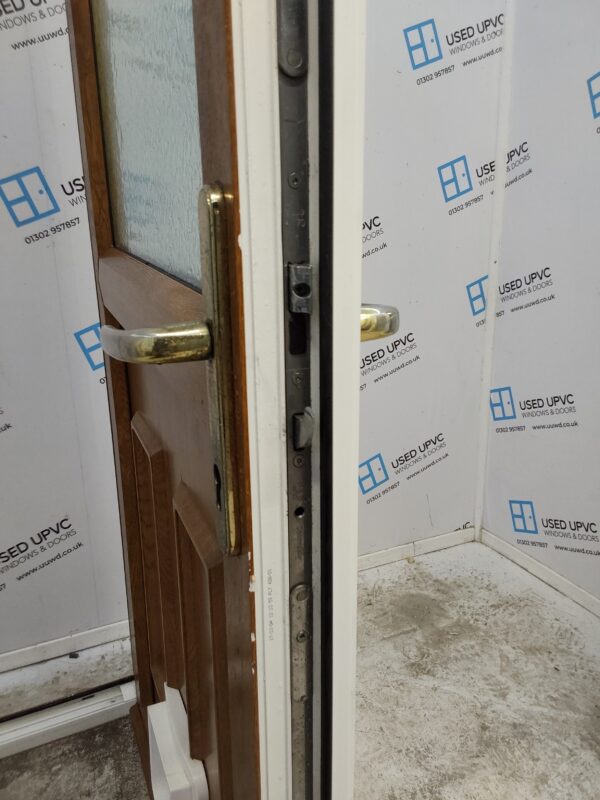 Used Oak Upvc Back Door 900mm x 2045mm 0537 - Image 5