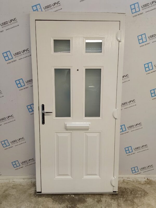 Brand New Ex-display White Composite Front Door 1000mm x 2090mm (Reduce To 2065mm) C1ND29 - Image 2