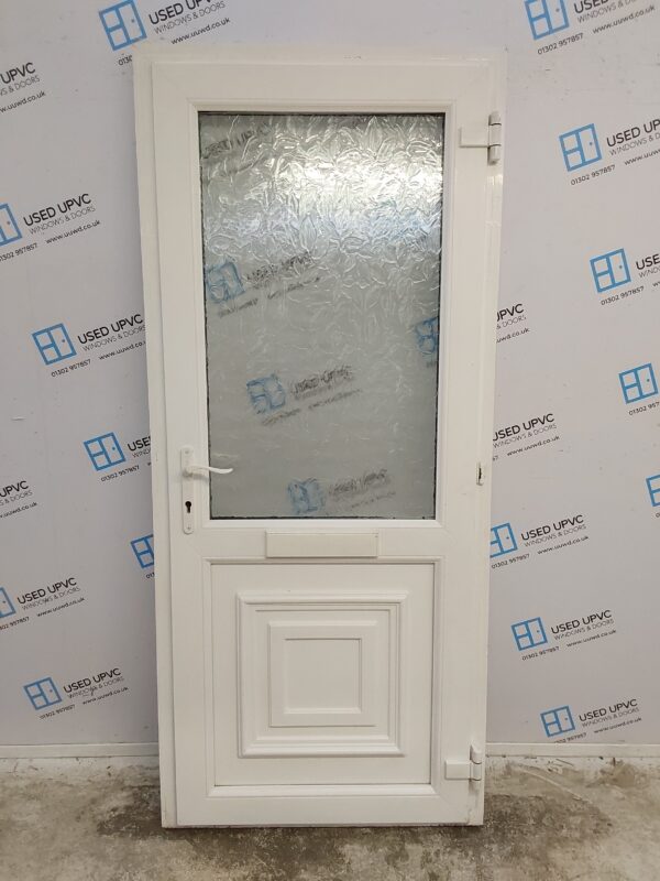 Used White Upvc Front Door 910mm x 2065mm 0478 - Image 2