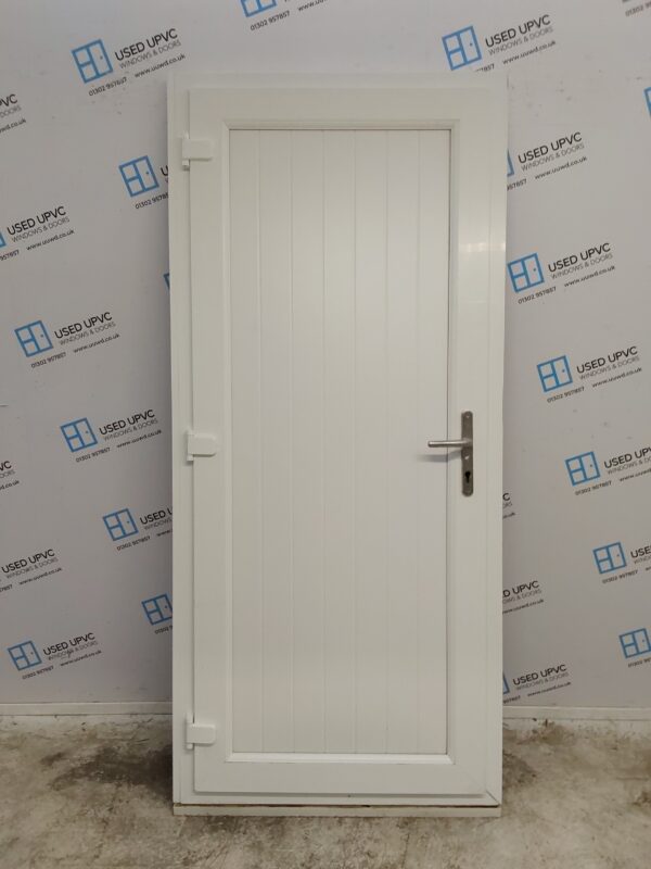 Used Black Upvc Back Door 945mm x 2100mm (Reduce To 925mm) 0456 - Image 2