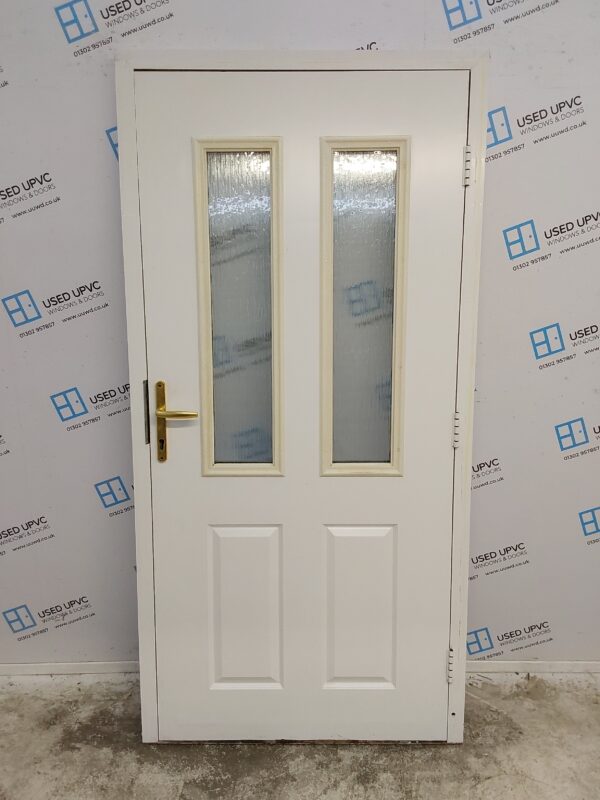 Used White Composite Back Door 1010mm x 2040mm 0420 - Image 2