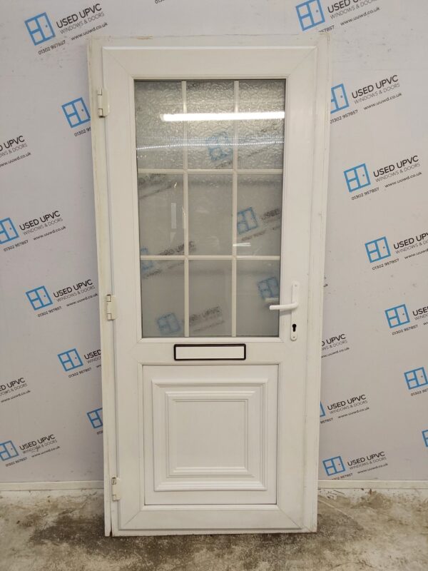 Used White Upvc Front Door 930mm x 2080mm(Reduce To 890mm) 0367 - Image 2