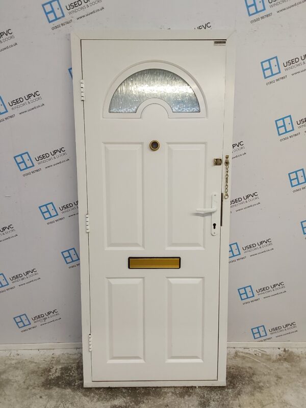 Used White Composite Front Door 855mm x 2025mm 0100 - Image 2