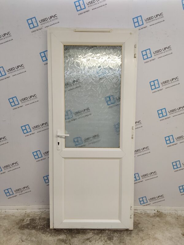 Used White Upvc Back Door 885mm x 2075mm 0077 - Image 2