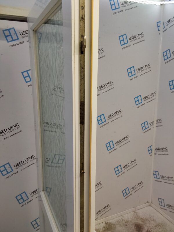 Used White Upvc Back Door 885mm x 2075mm 0077 - Image 4