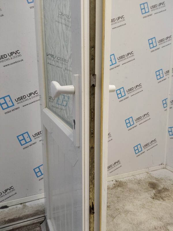 Used White Upvc Back Door 885mm x 2075mm 0077 - Image 5