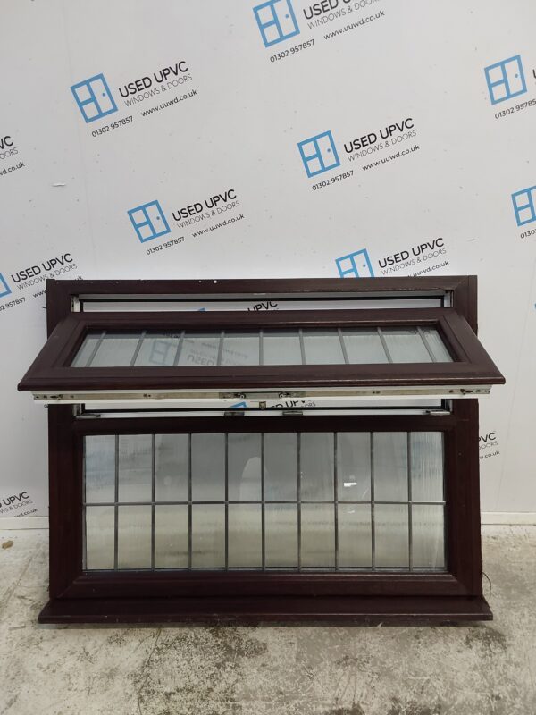 Used Rosewood Upvc Window 1190mm x 910mm (reduce to 1140mm) LW0118 - Image 3