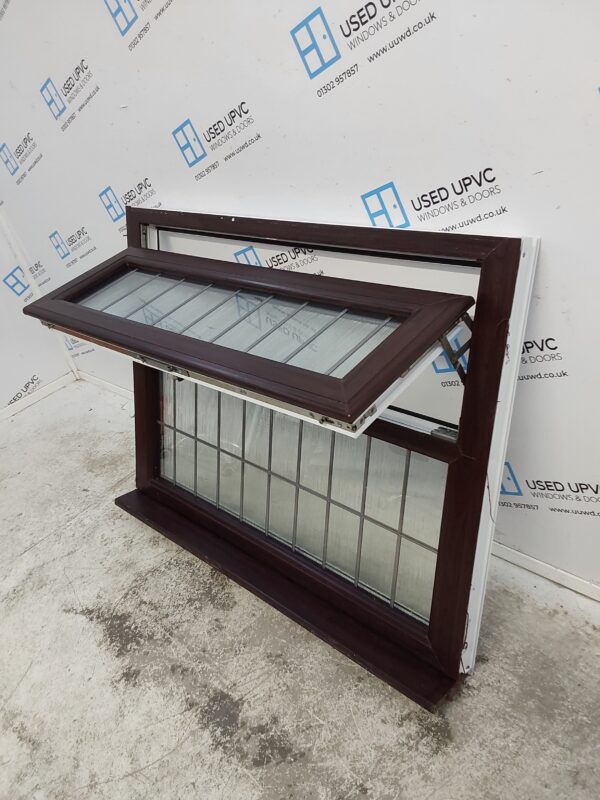 Used Rosewood Upvc Window 1190mm x 910mm (reduce to 1140mm) LW0118 - Image 4