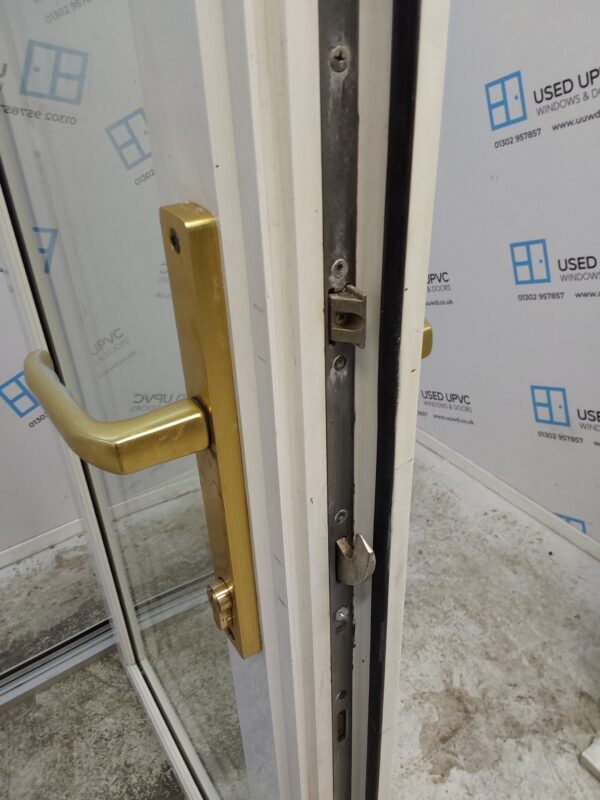 Used White Upvc French Doors 1580mm x 2050mm EA7 - Image 9