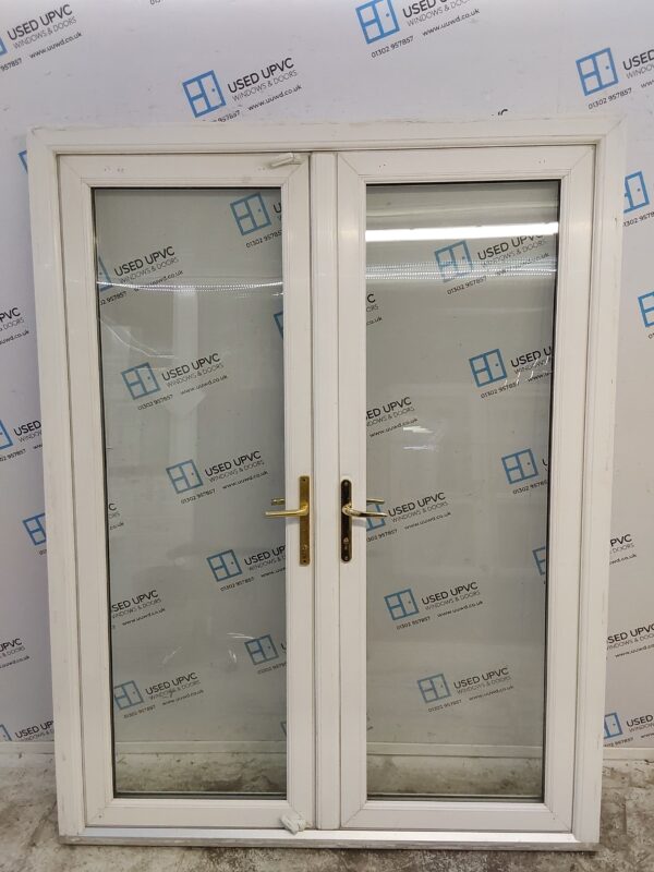 Used White Upvc French Doors 1580mm x 2050mm EA7 - Image 2