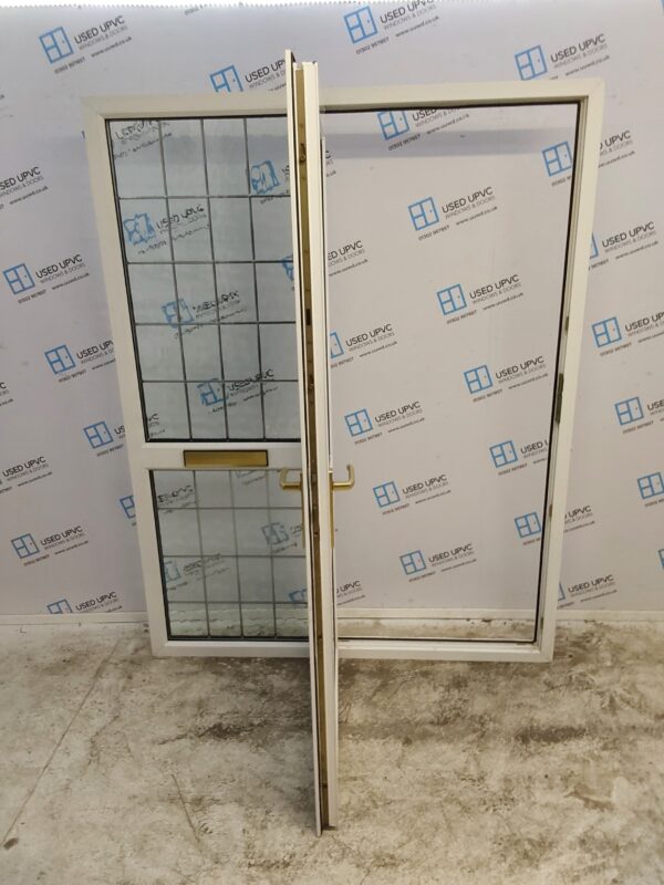 Used White Upvc Front Door And Side Panel 1565mm x 2025mm DS020 - Image 3