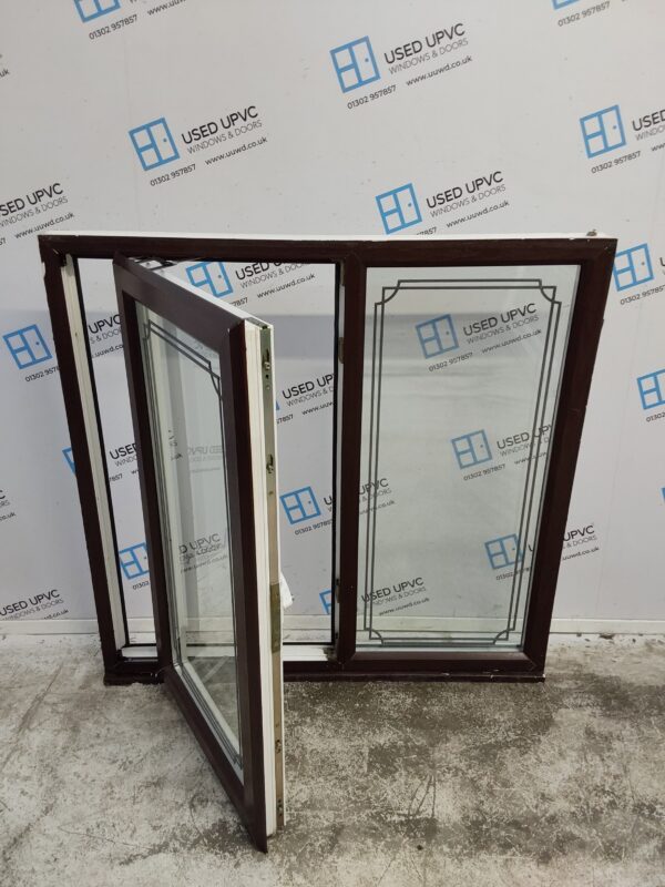 Used Rosewood Upvc Window 1160mm x 1155mm LW0121 - Image 3