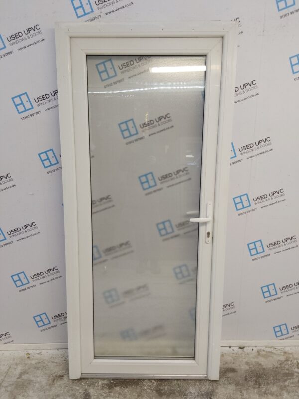 Used White Upvc Full Glass Back Door (Outwards Opening) 920mm x 2030mm 0781 - Image 2