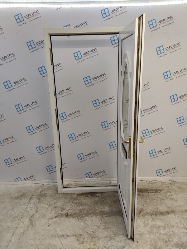 Used White Upvc Front Door 900mm x 2060mm (Reduce To 880mm) 0644 - Image 3