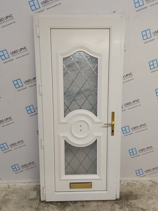 Used White Upvc Front Door 915mm x 2045mm (Reduce To 895mm) 0368 - Image 2